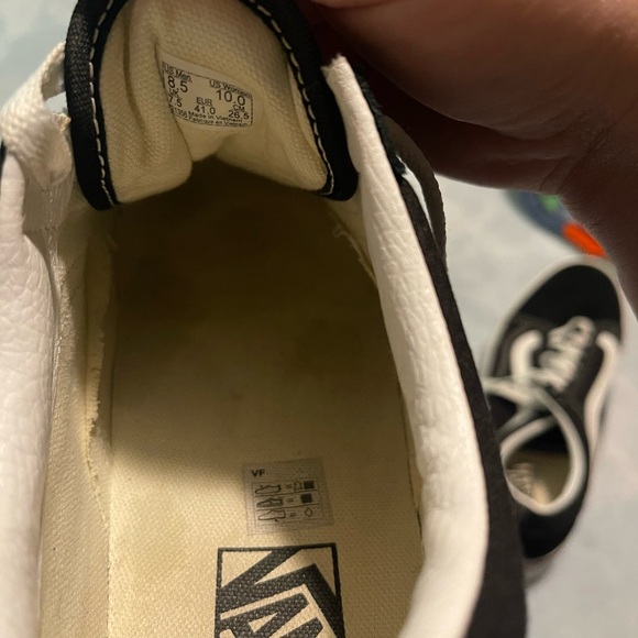 Vans Classic Black and White Platform Shoes - Picture 6 of 7